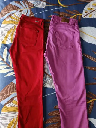 Lote 2 pantalones elásticos talla M
