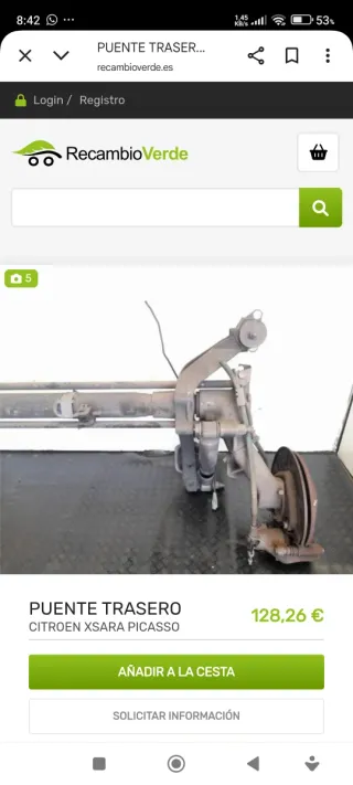 Puente trasero Citroën Picasso