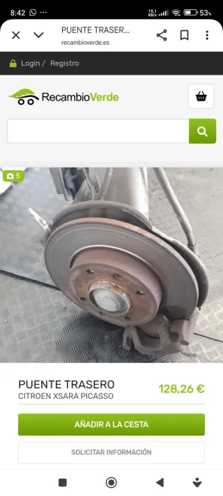 Puente trasero Citroën Picasso