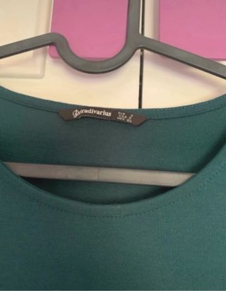 Vestido verde manga larga