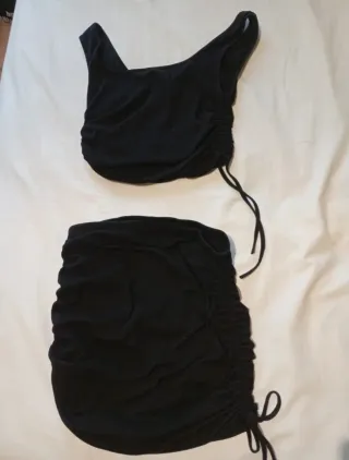 Conjunto falda y top negro