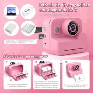 Cámara Fotos Infantil Instantánea 1080P