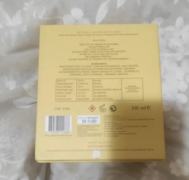 Perfume Sasva Fruit du Paradis 100ml,edp