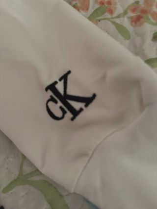 Sudadera Calvin Klein Blanca Logo CK