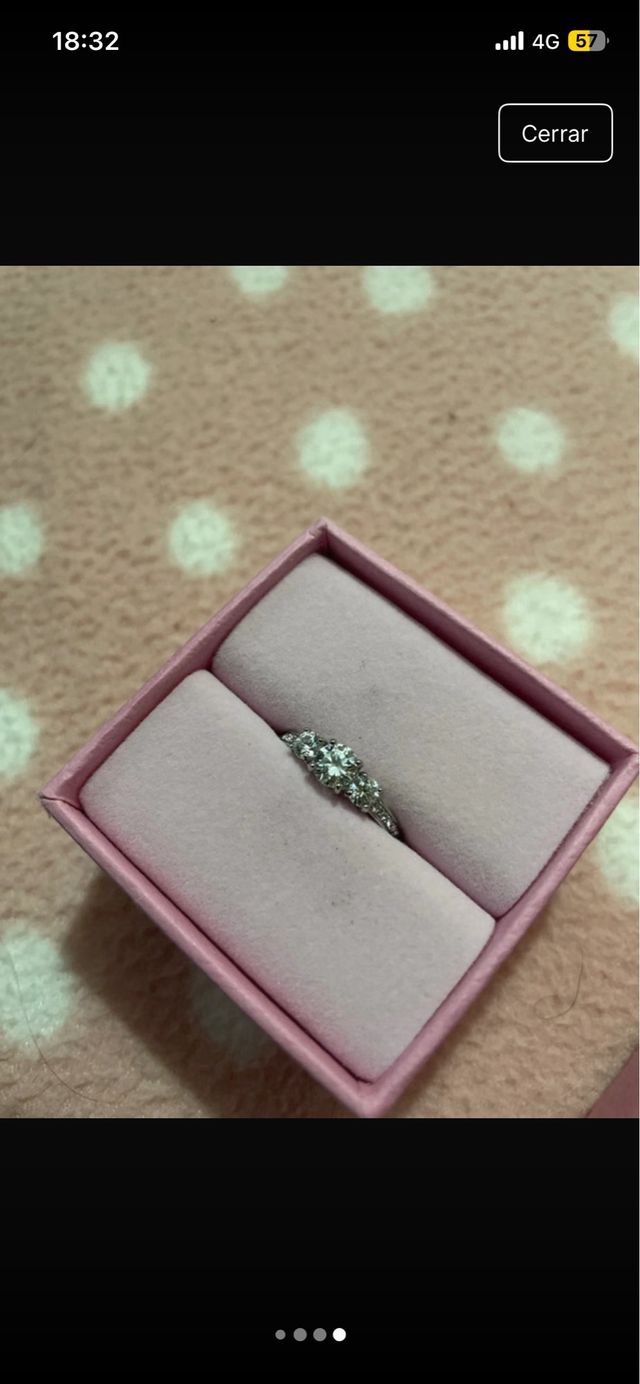 Anillo Plata Swarovski Nuevo