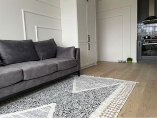 Tappeto in Cotone Grigio e Bianco 120x180