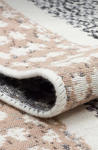 Tappeto in Cotone Grigio e Bianco 120x180