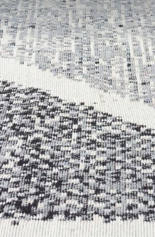 Tappeto in Cotone Grigio e Bianco 120x180