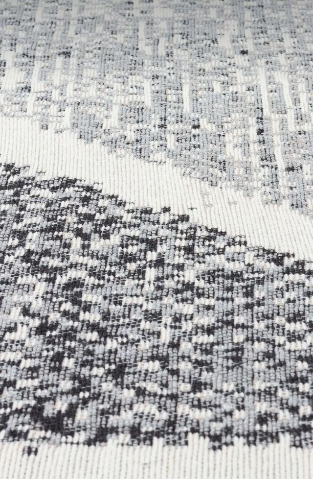 Tappeto in Cotone Grigio e Bianco 120x180