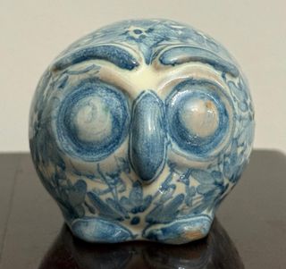 Statuina gufo ceramica Caltagirone