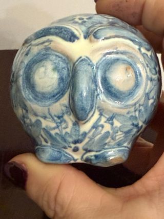 Statuina gufo ceramica Caltagirone