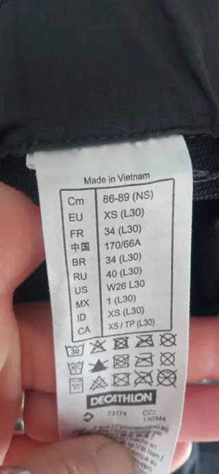 Pantaloni da escursionismo smontabili grigi/neri