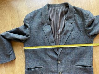 Americana tweed con lana verde cuadros T.54