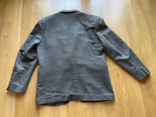 Americana tweed con lana verde cuadros T.54