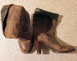 Stivaletti donna vera pelle marrone