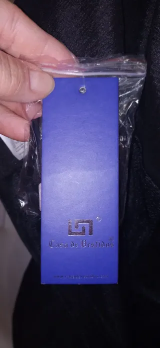 Vestido fiesta negro encaje talla 36