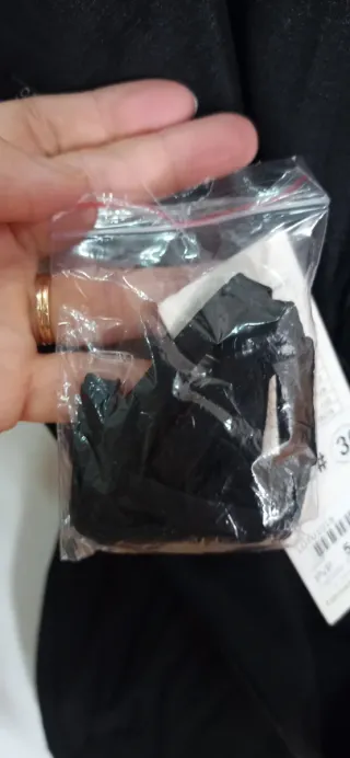 Vestido fiesta negro encaje talla 36