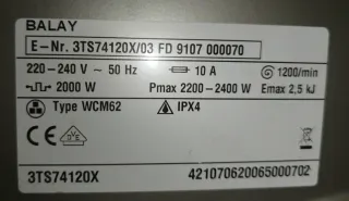 Panel control Lavadora Balay