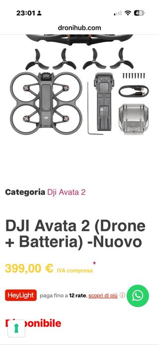 DJI Avata 2 Drone + Batteria