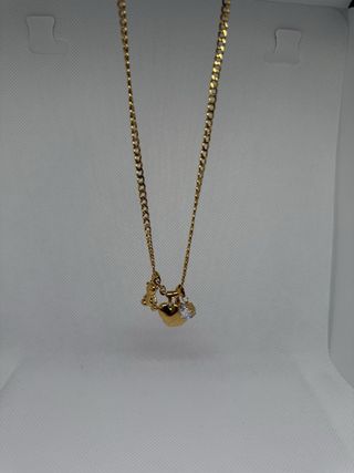 Collana Teddy Bear Cuore Acciaio Inox Dorata