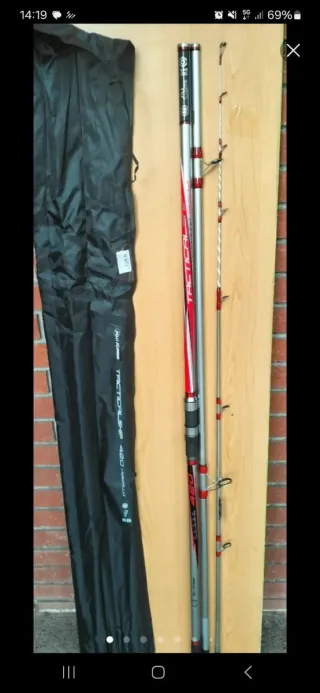 Caña de carbono para surfcasting