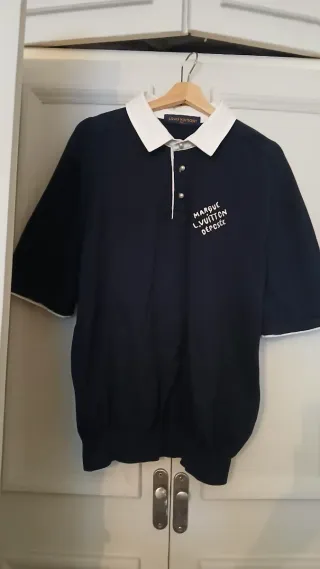 Camisa Polo Louis Vuitton Hombre Azul/Blanco