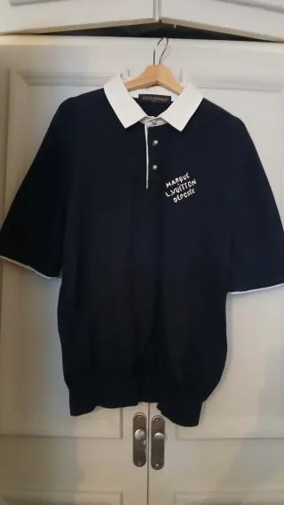 Camisa Polo Louis Vuitton Hombre Azul/Blanco