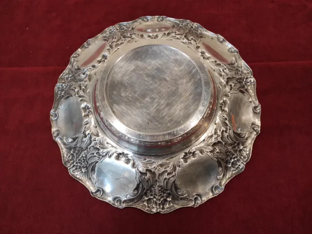 Fuente / Centro de mesa alpaca plateada