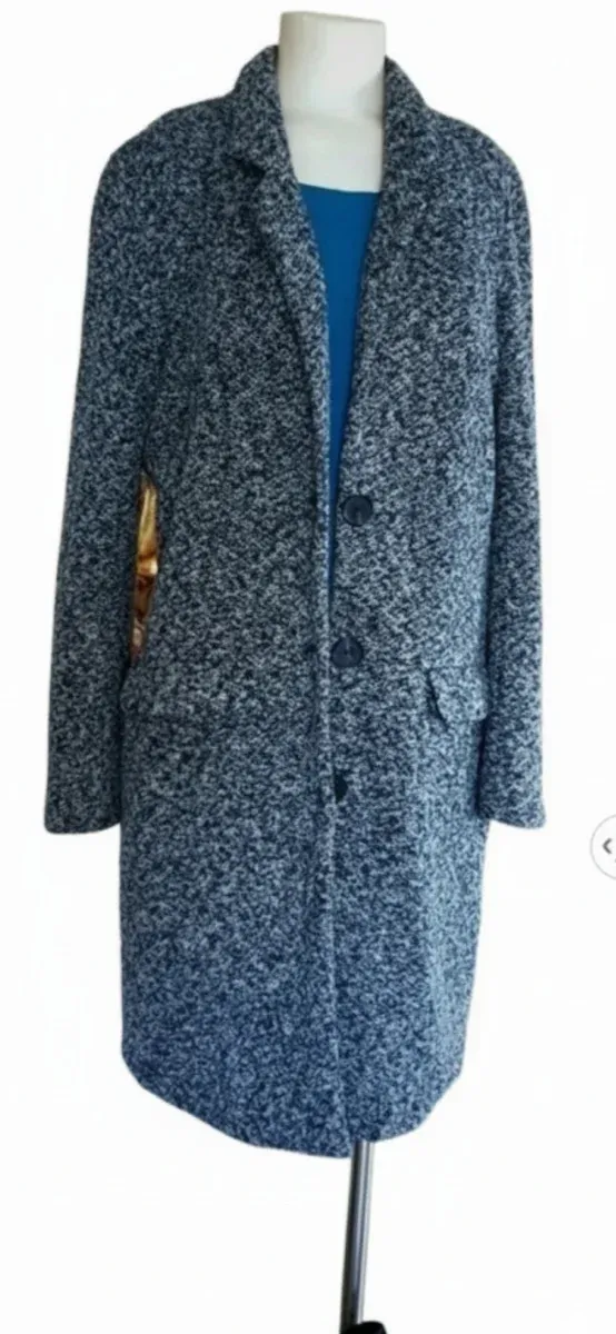 Casaco Tweed Cinza e Preto Jacqueline de Yong