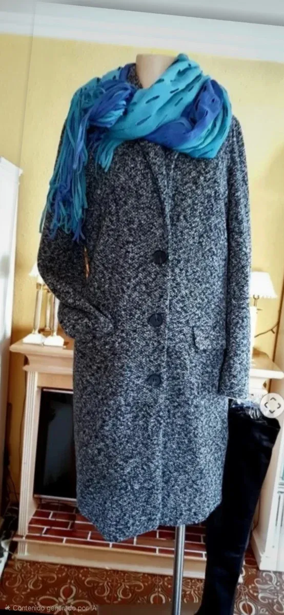 Casaco Tweed Cinza e Preto Jacqueline de Yong