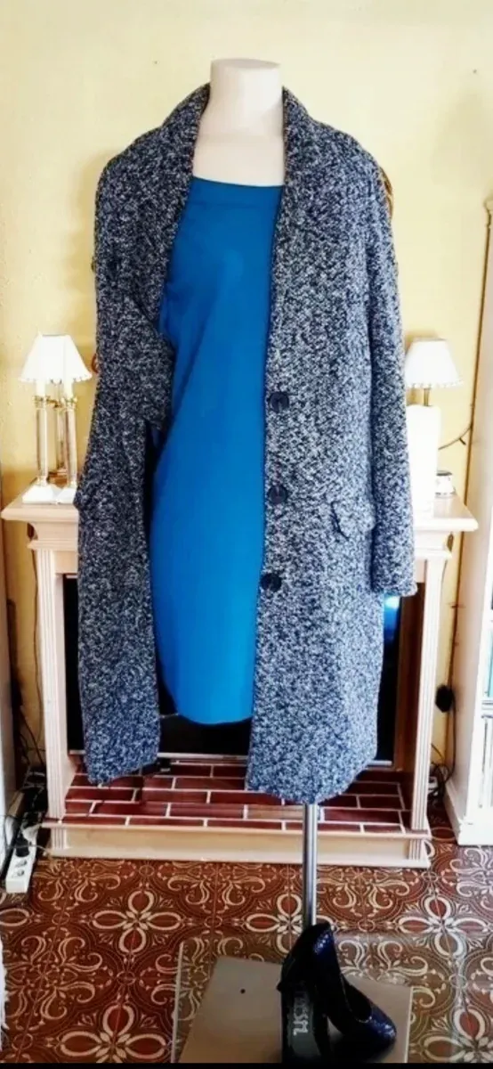 Casaco Tweed Cinza e Preto Jacqueline de Yong