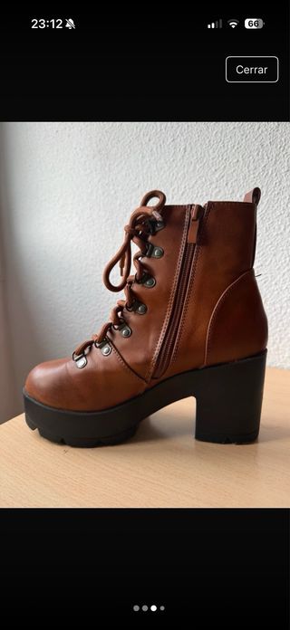 Botines tacón plataforma marrones