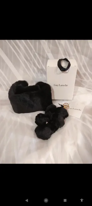 Set collo e portachiavi donna pom pom