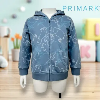 Conjunto pantalón beige y sudadera azul.  Talla 4