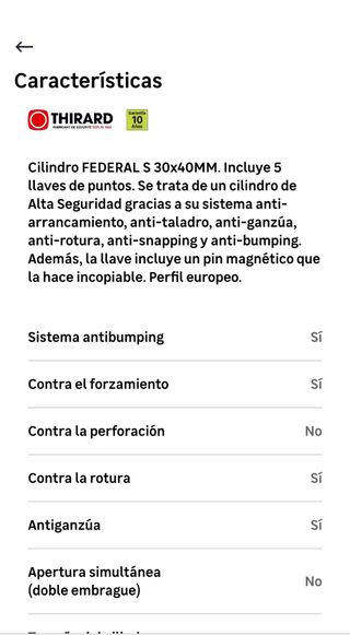 Bombín THIRARD Federal Alta Seguridad 30x40