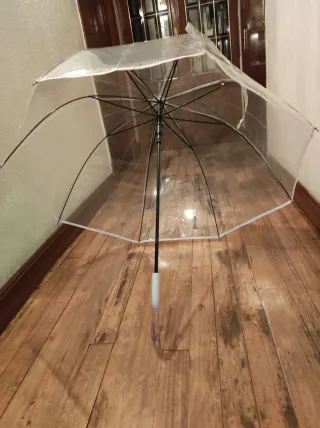 Paraguas transparente mujer