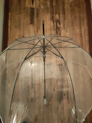 Paraguas transparente mujer