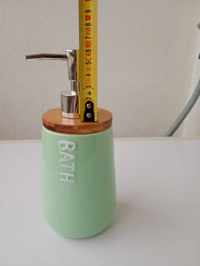 Dispensador jabón cerámica bambú