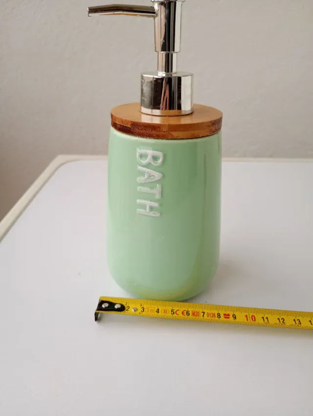 Dispensador jabón cerámica bambú