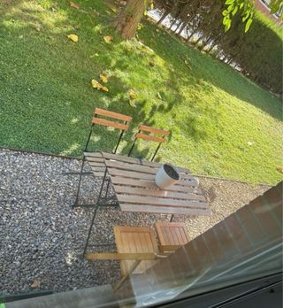 Mesa y 2 Sillas Ikea Madera y Metal