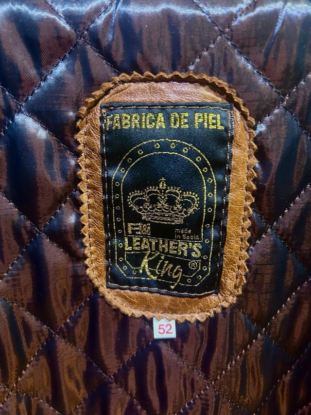 Chaqueta Cuero Ovino Talla 52 Marrón