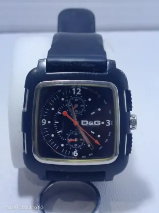 Reloj D&G Cronógrafo Negro y Plateado