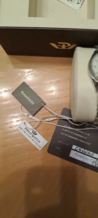 Philip Watch Orologio con Diamanti Argento Bianco