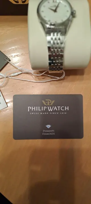 Philip Watch Orologio con Diamanti Argento Bianco