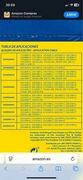 Cadenas Nieve Goodyear GODKN065 T-45