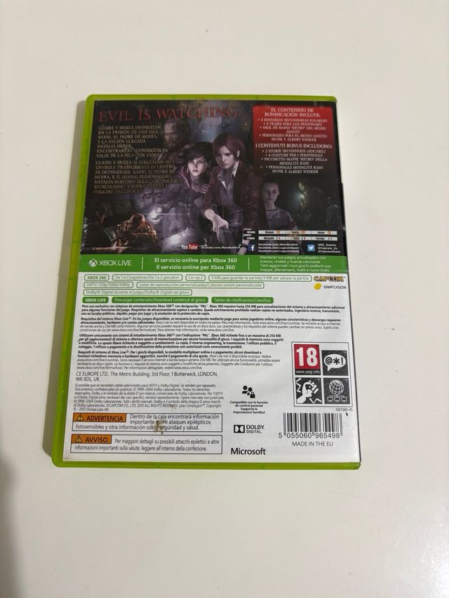 Resident Evil Revelations 2 Xbox 360