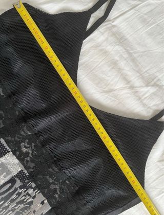 Vestido lencero negro con estampado