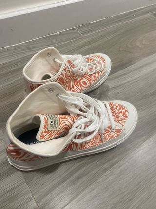 Zapatillas Levi's Altas Naranja y Blanco