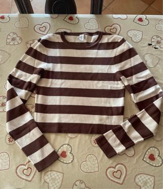 Maglioncino crop a righe