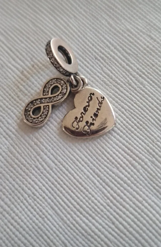 Charm Pandora Cuore e Infinito Forever Friends